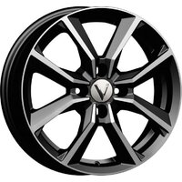 Vector B271 16x6" 4x100мм DIA 67.1мм ET 41мм Черный с алмазной проточкой Image #1