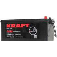 KRAFT AGM 240(3) евро (240 А·ч)